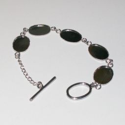 Náramek s oválnými lůžky (18x13mm) 1ks - lůžka
