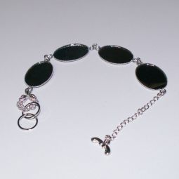 Náramek s oválnými lůžky (25x18mm) 1ks - lůžka