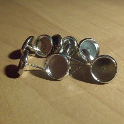 Lůžko náušnicové chirurgická ocel 10mm NCH10 (2ks) - náušlůžka