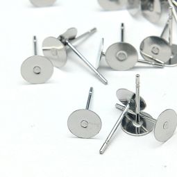 Náušnicový základ 6mm chirurgická ocel (10ks) - hzostatní